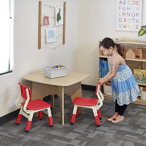 Miniatura 21 de ECR4Kids Silla ajustable para aula, asientos flexibles, color azul, paquete de 2 Azul,Verde (Grassy