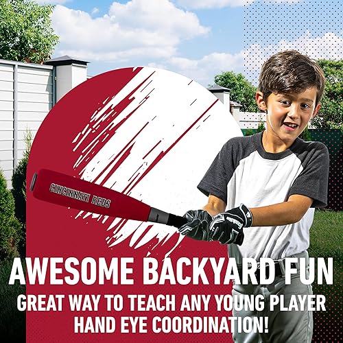 Miniatura 115 de Franklin Sports MLB Bate de béisbol de espuma jumbo + juegos de pelotas, bates de béisbol de espuma de gran tamaño para niños + pelotas de béisbol