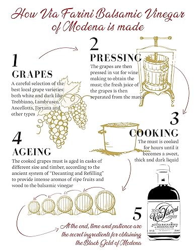 Miniatura 6 de Via Farini Yellow Label Aceto Balsamico Di Modena IGP Vinagre de vino balsámico italiano envejecido 8.45 onzas líquidas