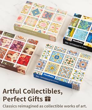 PieceRelax Magnet Puzzle for Adults 128 Pieces - Van Gogh's Palette Unique Gift & Home Decor with Plastic Jigsaw Puzzle [D1600]