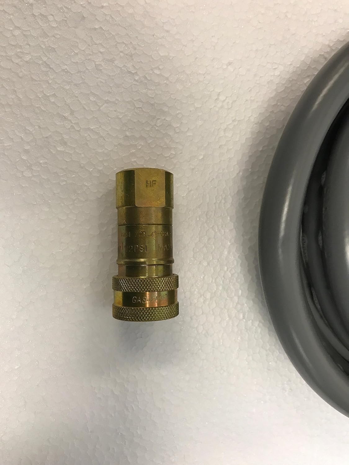 Gas Grill Natural or Propane Grey 10' Hose Assembly Low Pressure Appliance 3/8" Female Pipe Thread x 3/8" Male Flare Quick Connect