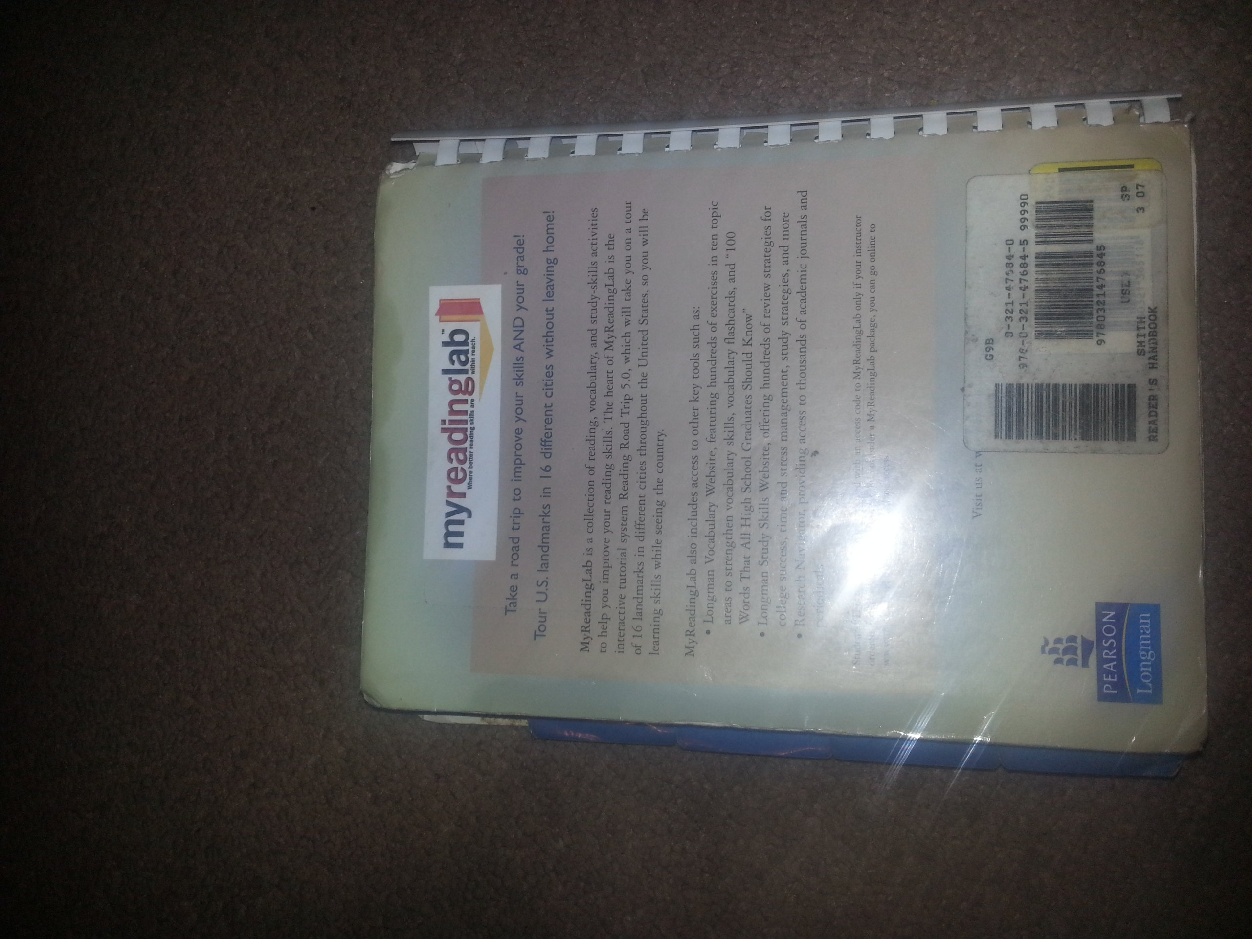 The Reader's Handbook: Reading Strategies for College and Everyday Life (book alone)
