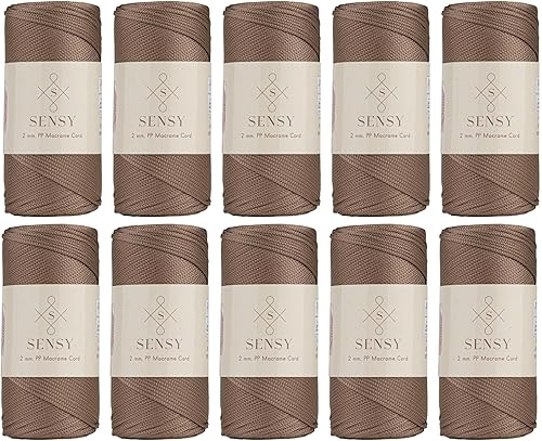 Miniatura 156 de Sensy Premium 2mm 76 Metros de Cuerda de Poliéster 100% Cordón de Polipropileno Cordón de Macramé 2mm Cordón para Bolso de Crochet Hilo de Crochet