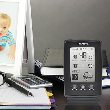 AcuRite Digital Weather Forecaster Bundle with Rain Gauge (00829) and Accessories