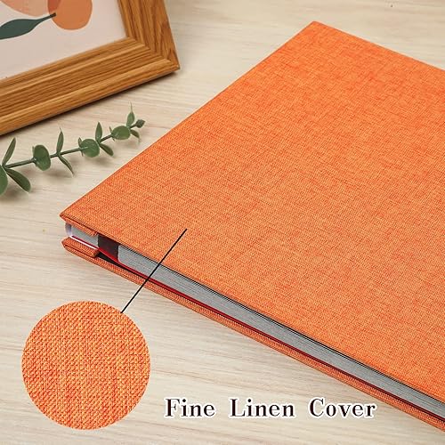 Miniatura 9 de Spbapr Large Photo Album Self Adhesive Linen Cover Magnetic Scrapbook Album DIY Scrap Book 40 Black Sticky Pages for 3x5 4x6 5x7 8x10 Pictures with