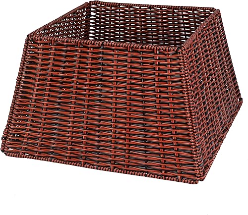 Miniatura 1 de Blissun Collar de árbol de Navidad, anillo de árbol de Navidad de ratán de plástico, collar de árbol de Navidad de granja, falda de árbol de Navidad