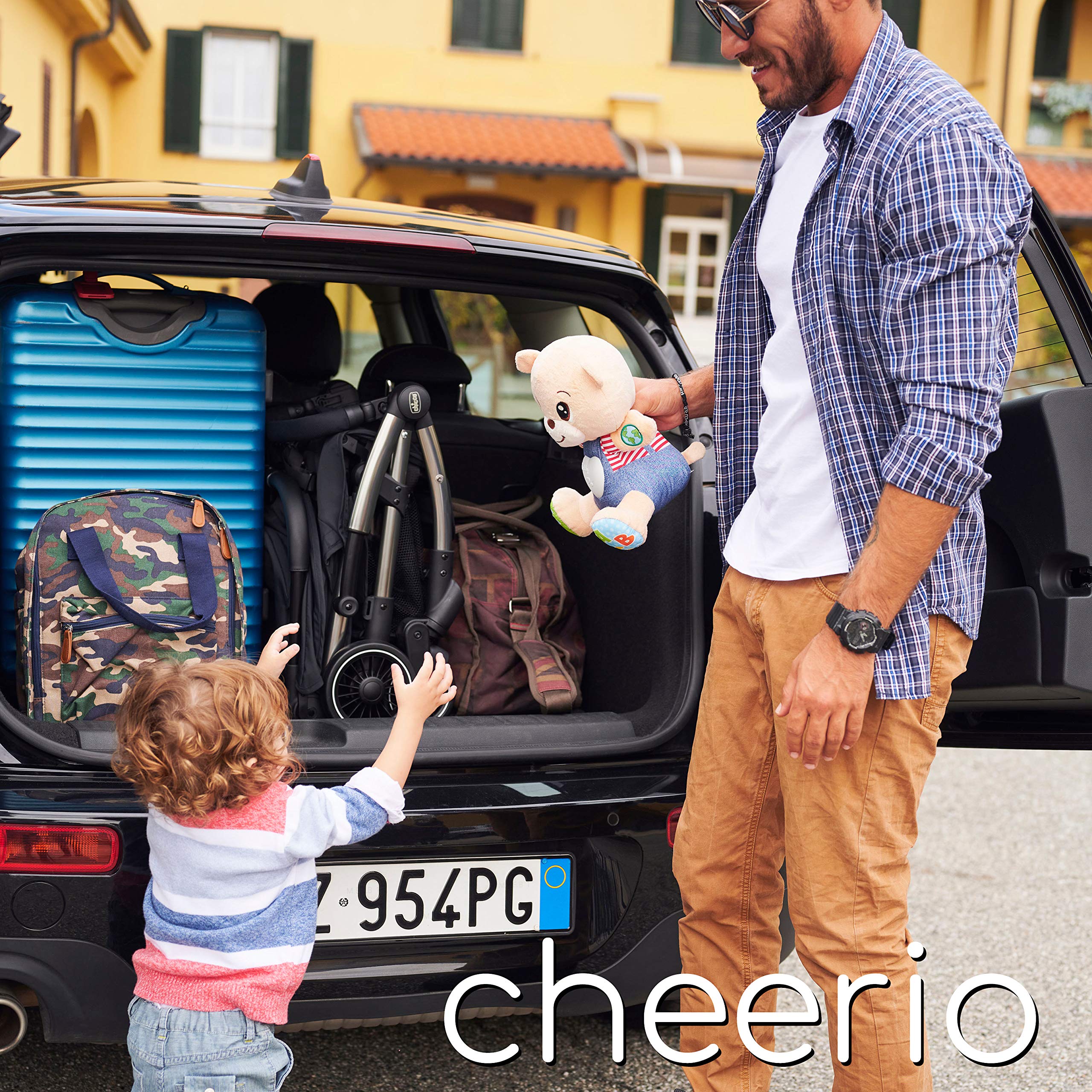 Chicco Silla Paseo Bebé Cheerio, Cochecito 0 Meses a 15 kg Ligero, Compacto, Plegable, Reclinable con Posición para Dormir, Cierre Automático en 1 Movimiento, Capota para Lluvia, Color Rosa