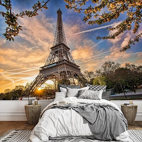 Miniatura 10 de wall26 Adhesivo de pared extraíble  mural de tormenta, torre Eiffel, vista de París, paisaje urbano, fotografía, realismo, bohemio, paisaje