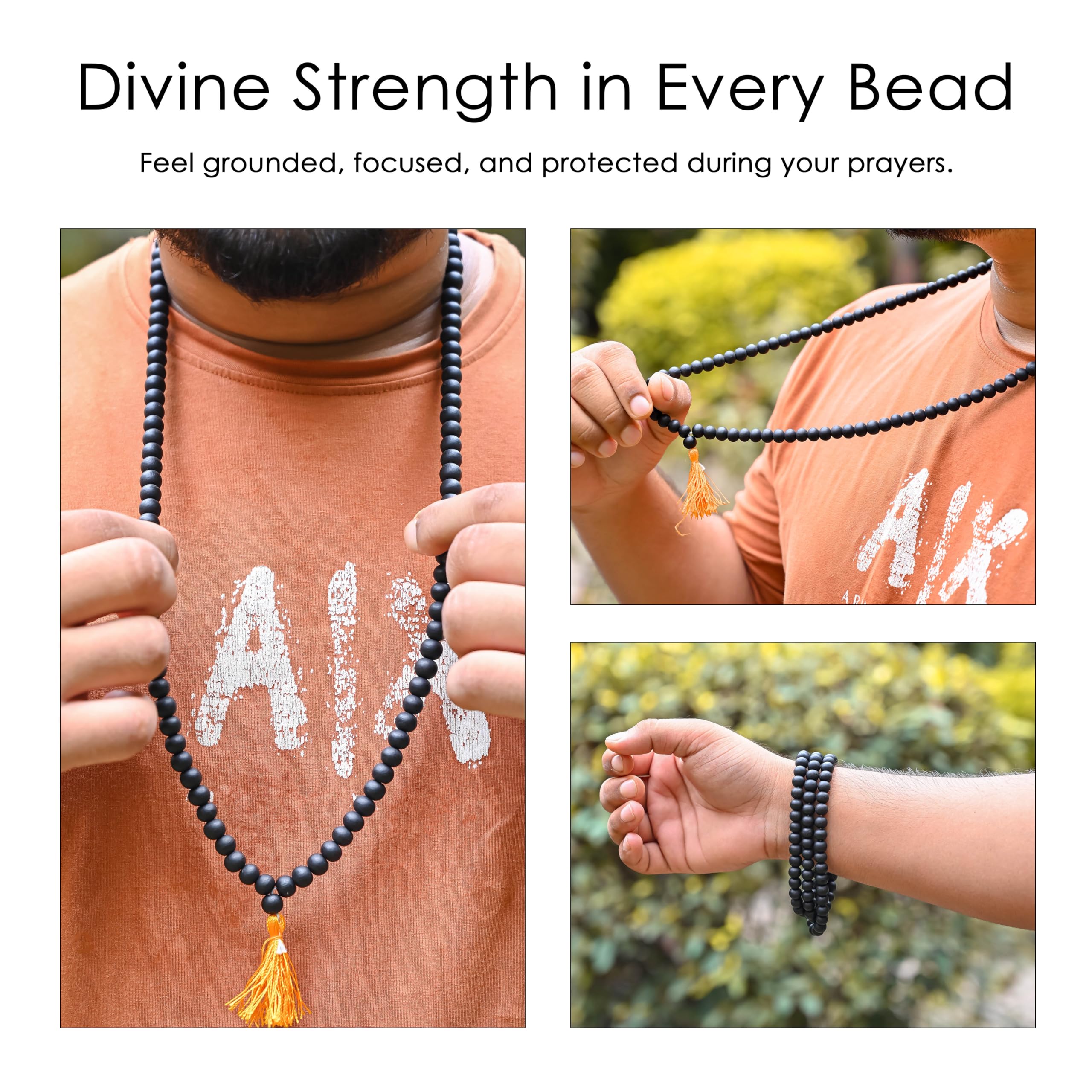 ZAICUS Karungali Malai - Black Ebony Meditation Mala -4