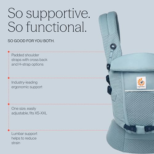 Miniatura 3 de Ergobaby Mochila Portabebé Adapt Para Recién Nacidos Desde El Nacimiento, Portabebé Ergonómico De Malla Softflex De 3 Posiciones Para Transportar En El Abdomen Y En La Espalda, Slate Blue