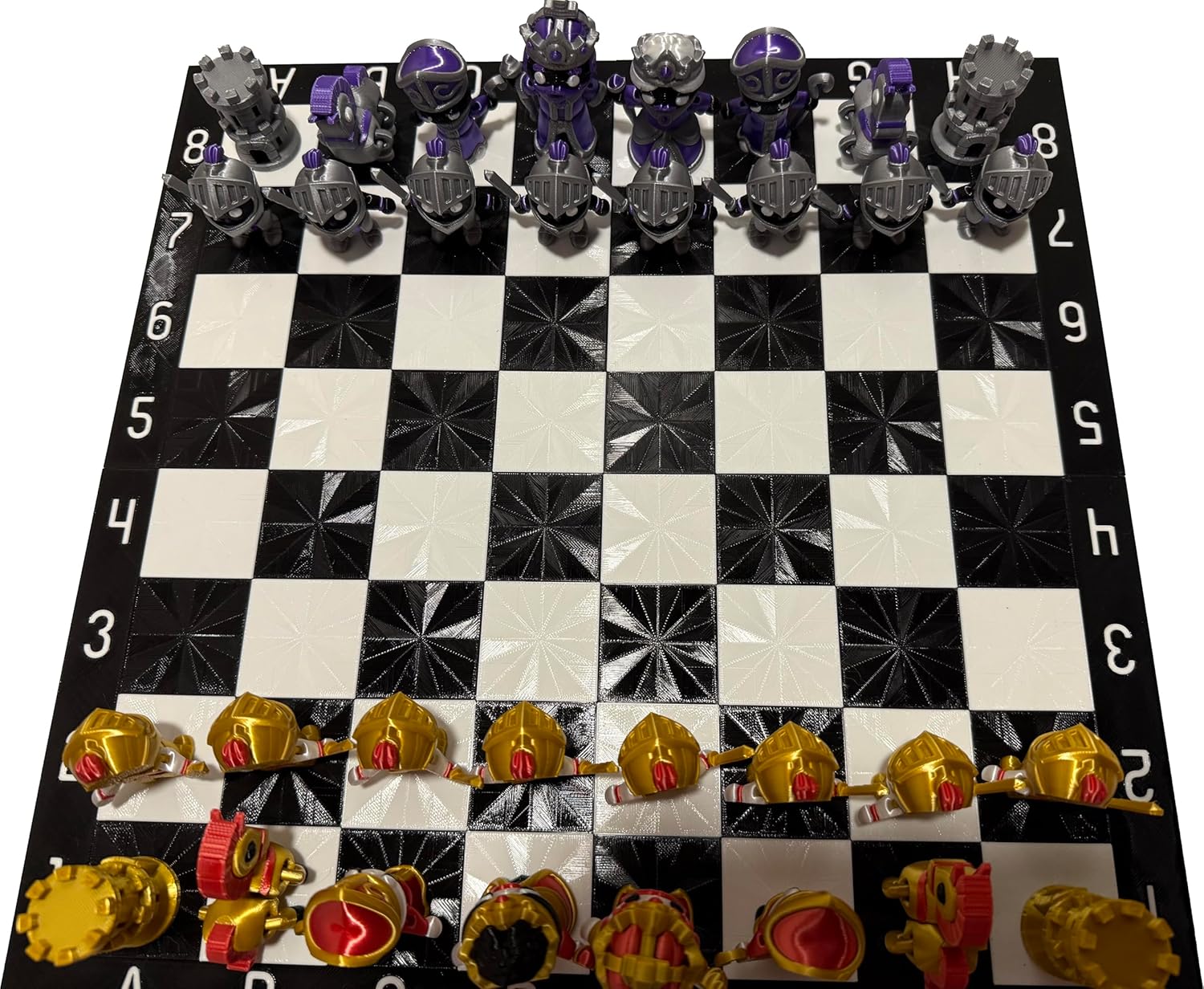 Poseable Articulating Chess Set Toy, Made in USA (Full Set Without Board)