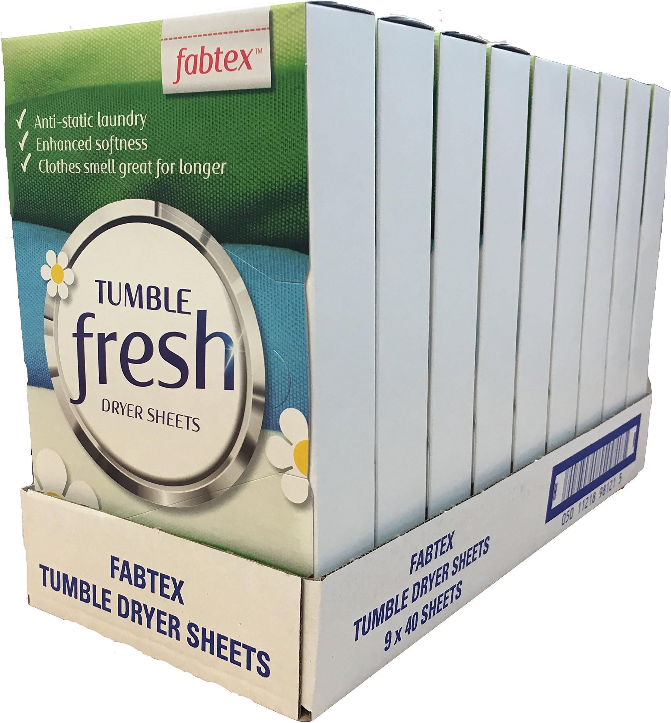 Fabtex Tumble Fresh Dryer Sheets- 9 x 40 sheets