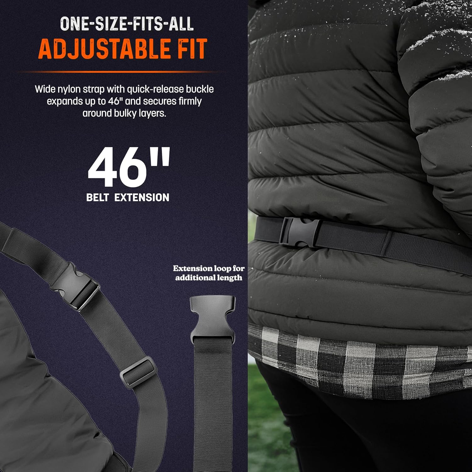Air Activated Hand Warmers with Warming Muff Fanny Pack Pouch - 2 Built-in Pockets for Disposable Heat Packs