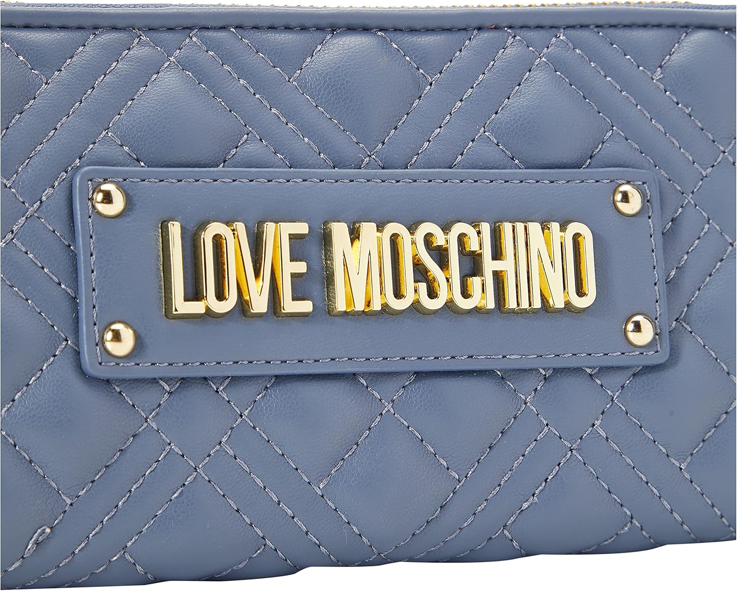 Love Moschino PORTAF.Quilted PU, Portafogli Donna, Blu Denim, Unica Love Moschino PORTAF.Quilted PU, Portafogli Donna, Blu Denim, Unica