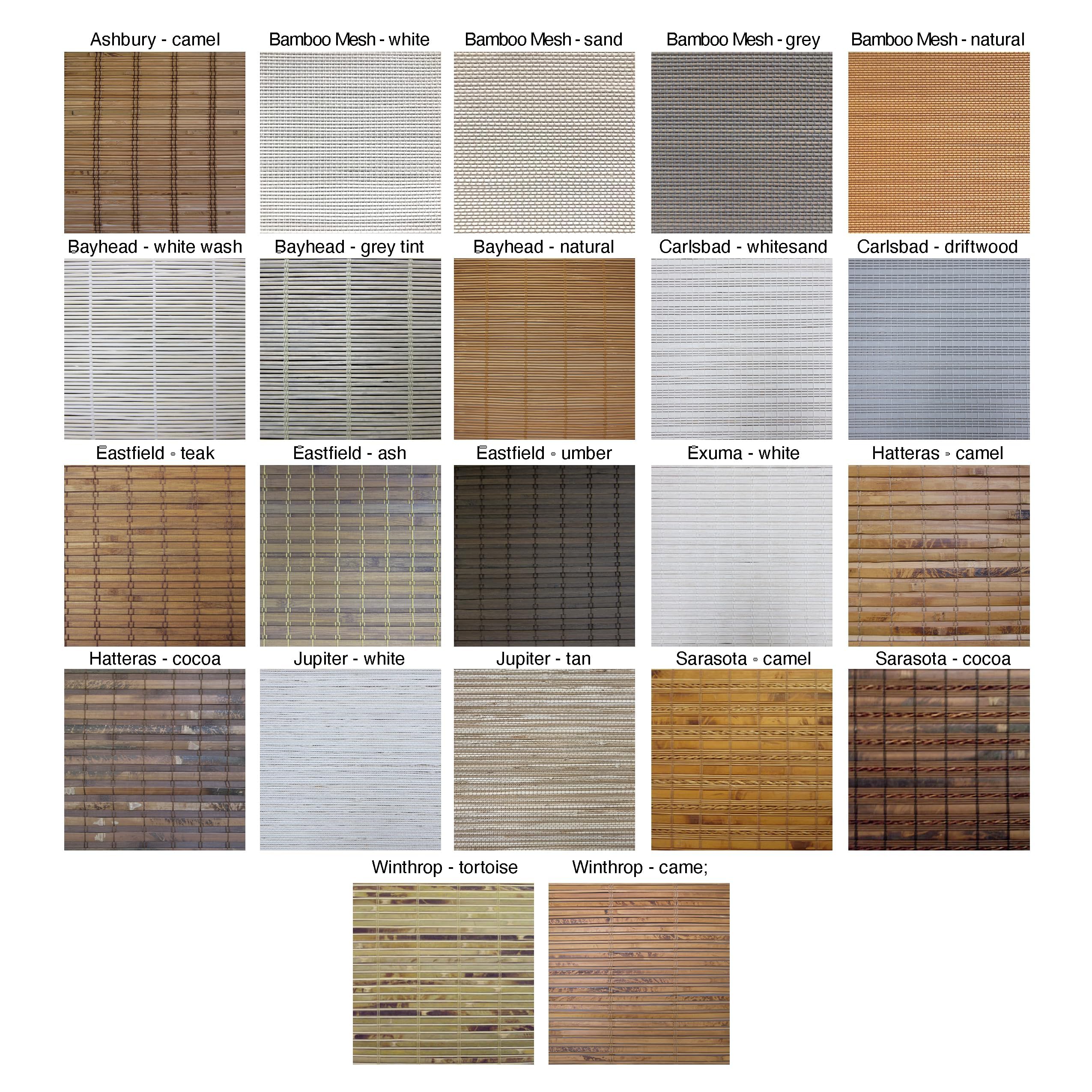 Amazon.com: Cordless Woven Wood Roman Shades, 24W x 48H, Bamboo