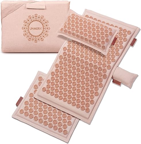 Juego de alfombrillas y almohadas de acupresión lino ecológico natural y relleno de fibra de coco para aliviar el dolor de espaldacuello ciática Juego de alfombrillas y almohadas de acupresión lino ecológico natural y relleno de fibra de coco para aliviar el dolor de espaldacuello ciática