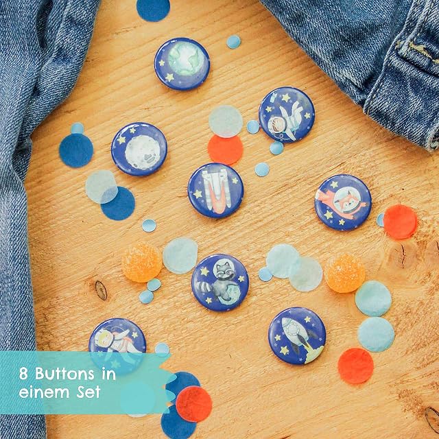 Foto 5 de 7 de Papierdrachen 8 Mini chapas (25mm) para Regalar en el cumpleaños de los niños