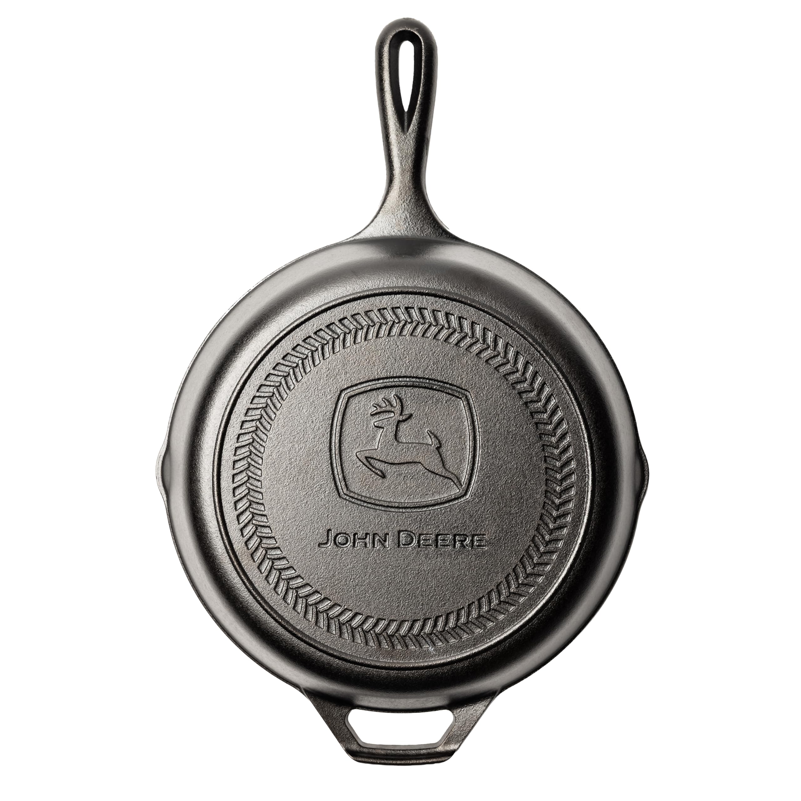 Seasoned Cast Iron 10.25 Inch Skillet with John Deere Logo