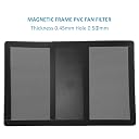 120mm Fan Filter - 120mm 4.72inch Magnetic Frame PVC PC Computer Case Fan Dust Mesh Cover Grills Black 5-Pack gallery image