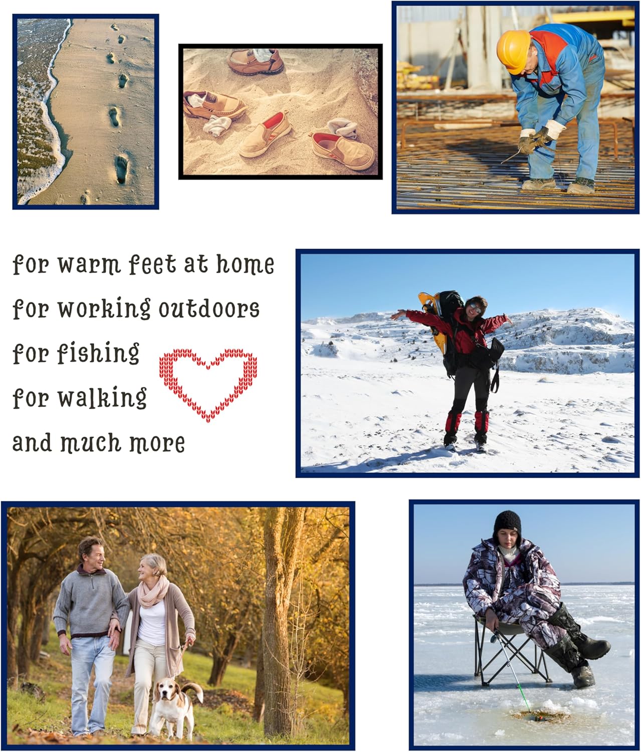 92% Merino Wool Socks Natural Crew Thick Home Travel Winter Cozy Super- Soft Sock 100% Made in Mongolia - Image 7