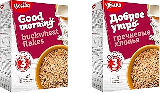 Uvelka Buckwheat Flakes Pure Grain 400g (14.1 oz ) From Russia Kosher Pack of 2