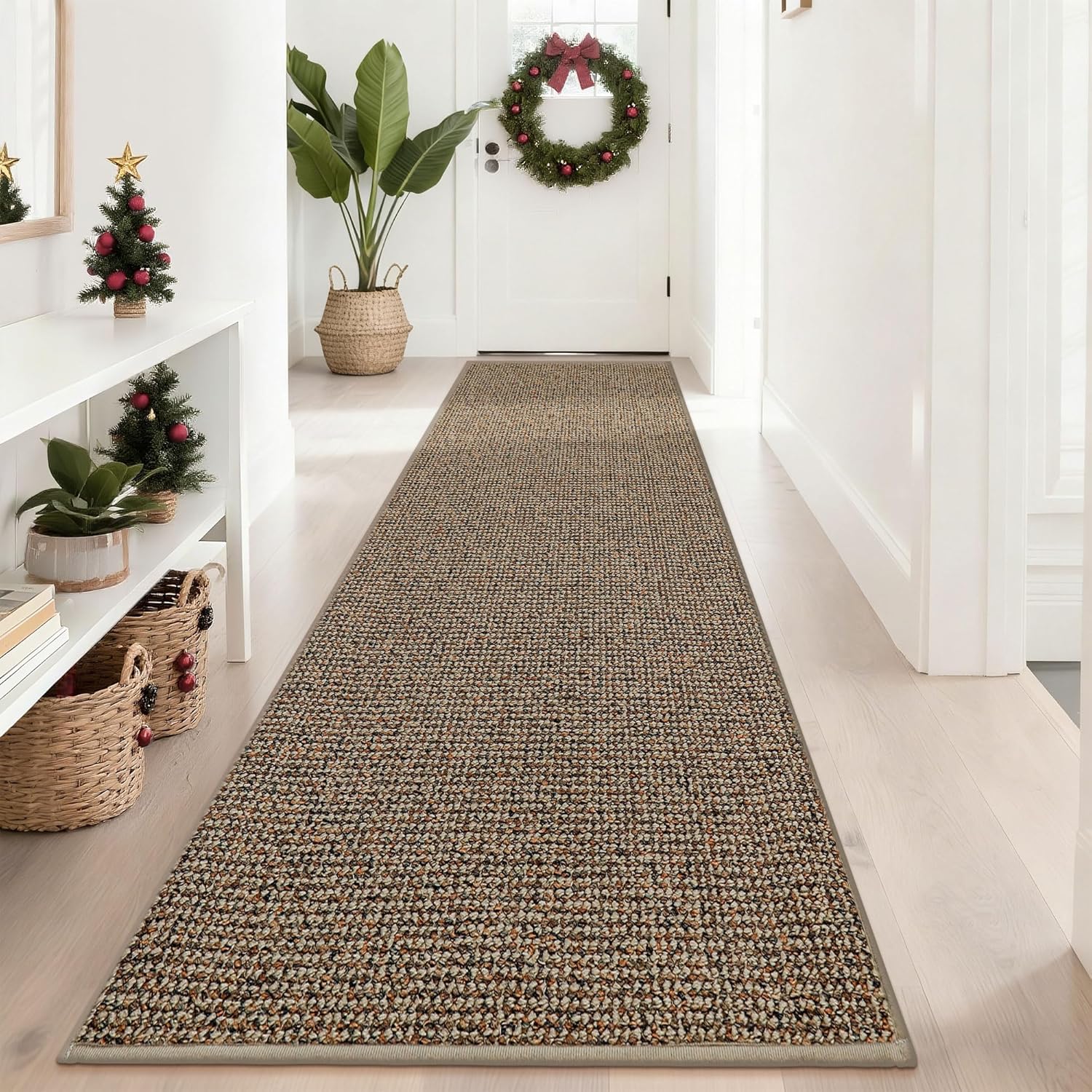 BEQHAUSE Hallway Runner Rugs 2.6x10, Hallway Rug Non-Slip Washable(Rolled-Up NO Creases), Runner Rug Absorbent Stain Resistant Hall Rug Carpet Runner, Entryway Rugs Floor Mat Laundry Room Rugs, Taupe Taupe 2.6'x10' (Runner)