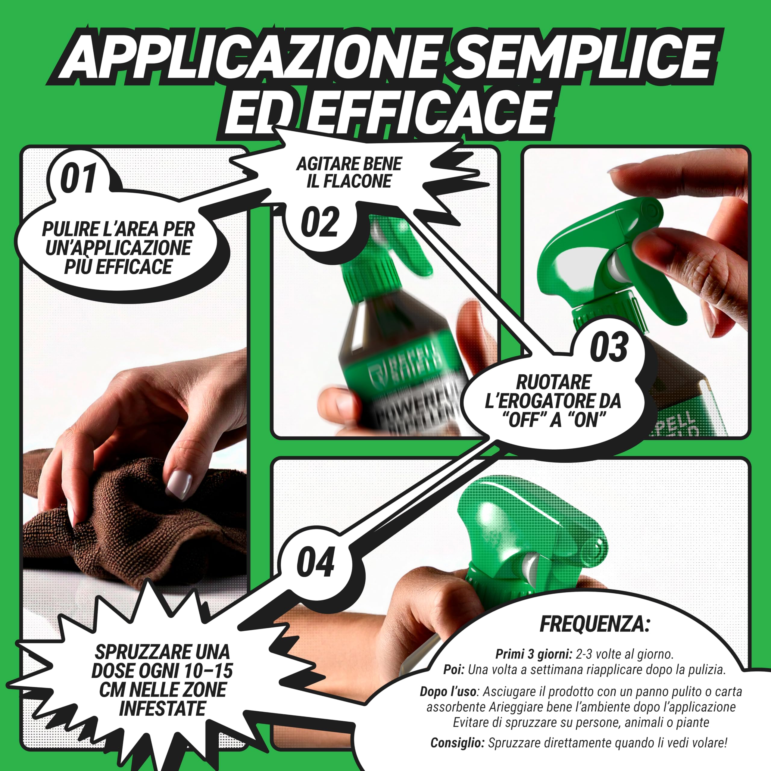 RepellShield Spray Naturale Contro Insetti Striscianti e Volanti – 500ml – Allontana Formiche e Scarafaggi – Sicuro per Animali – Uso Domestico e Professionale (Insetti Striscianti)