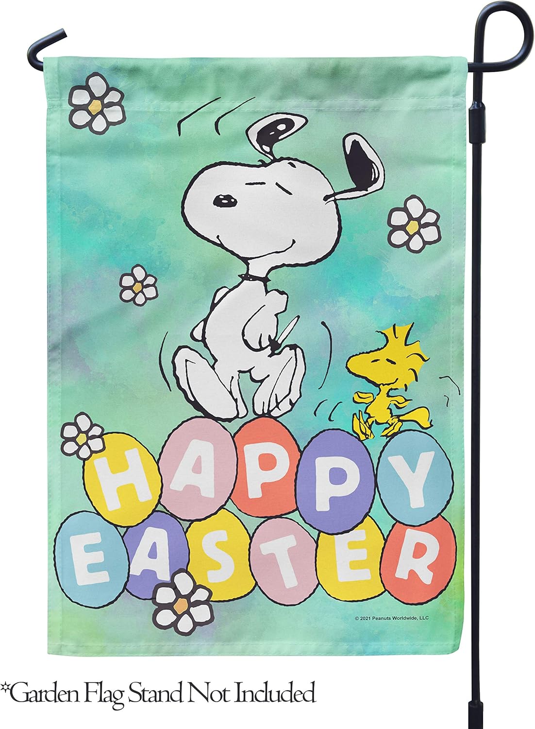 Flagology, PEANUTS Happy Easter Eggs – Garden Flag 12" x 18", Officially Licensed PEANUTS®, Easter