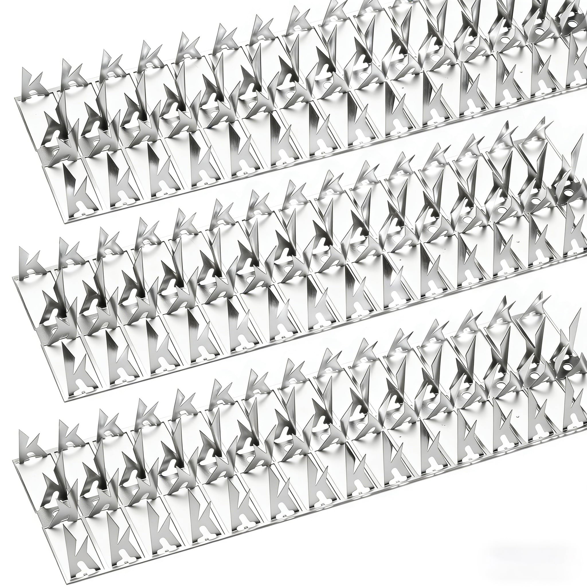 20 Pack Stainless Steel Squirrel Spikes for Bird Feeder, 20 FT Squirrel Spikes for Bird Feeder Pole, Keep Squirrels, Raccoon Away, for Wall Fence Garden Roof Yard, Easy to Install