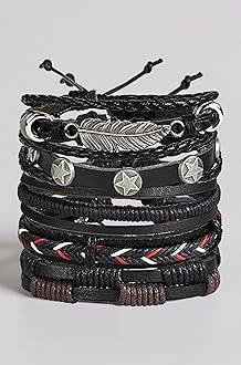 Genuine Leather Bracelet Wraps Casual Skin Friendly Bracelets for Men Boys