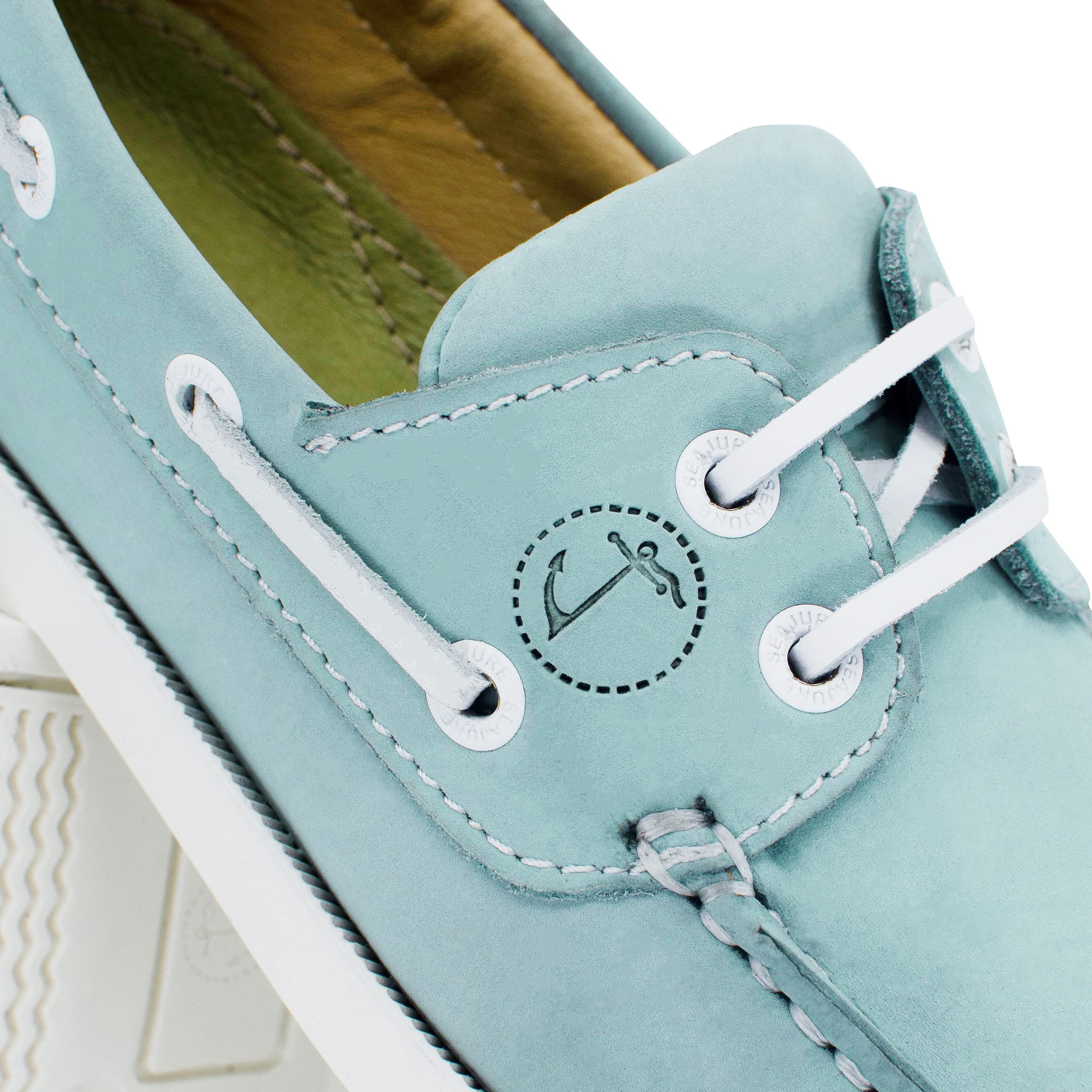 Seajure Scarpe da Barca da Donna Nacpan in Pelle Nabuk Azzurro