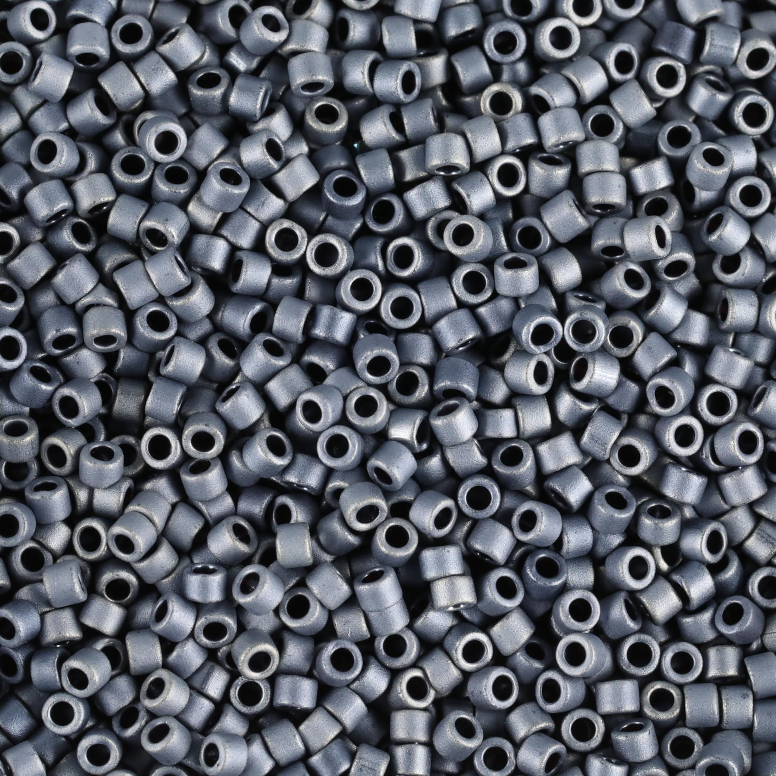 Miyuki Glass Delica Beads Blue-Grey Matte 6.3g Size 11