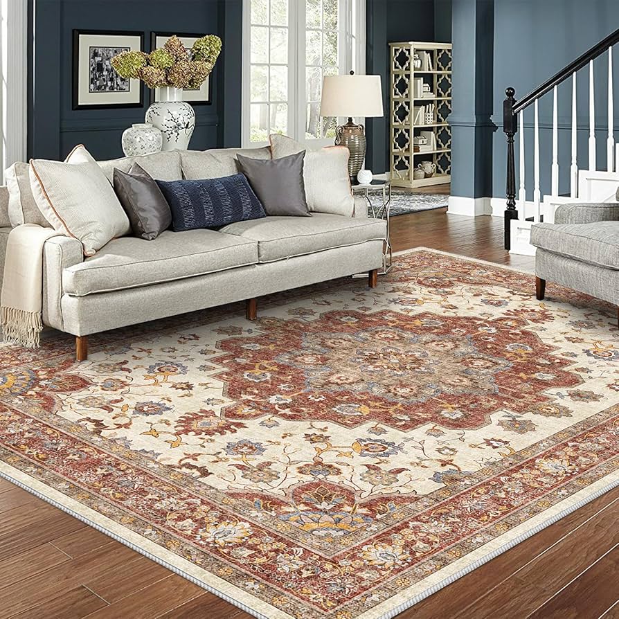 oriental flower rug carpet (120×180cm) Amazon.com: TOPRUUG Washable Oriental Area Rug - 8x10 Rugs