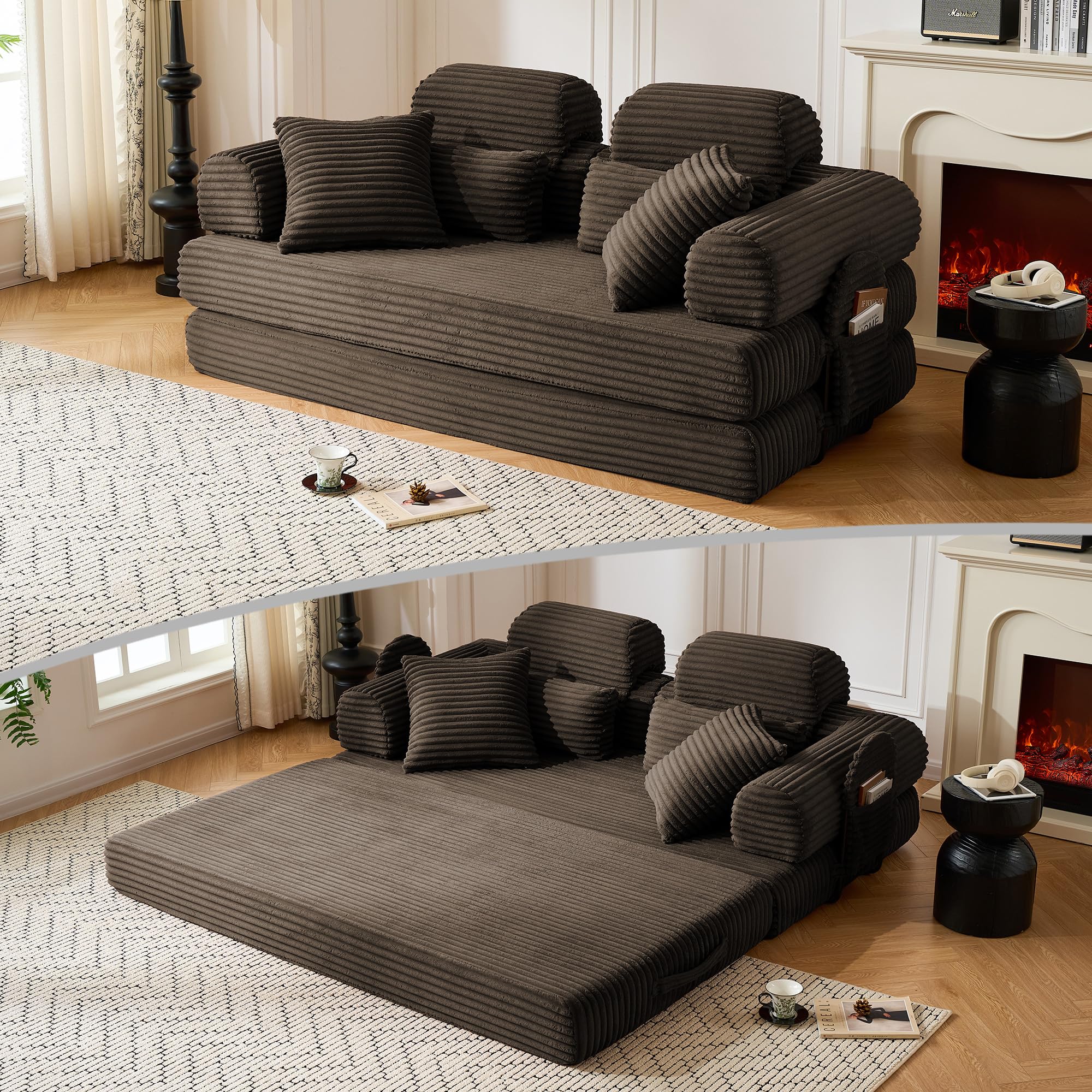 KSTNLUXQ 79' Deep Seat Sleeper Sofa