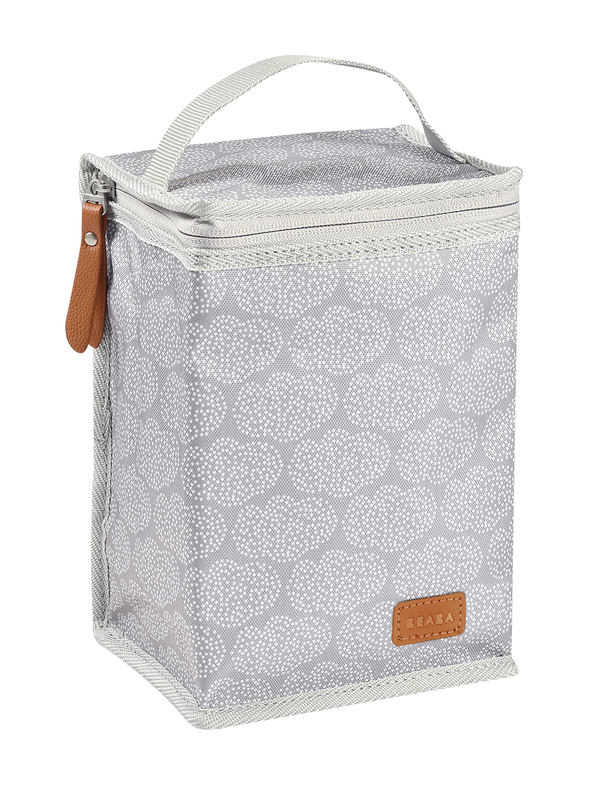 BÉABA - Insulated Baby Meal Pouch - Large Capacity - Thermal Bottle Storage - Bag for Carrying Full Meals - Foldable - Soft Waterproof Material - Tiny dots