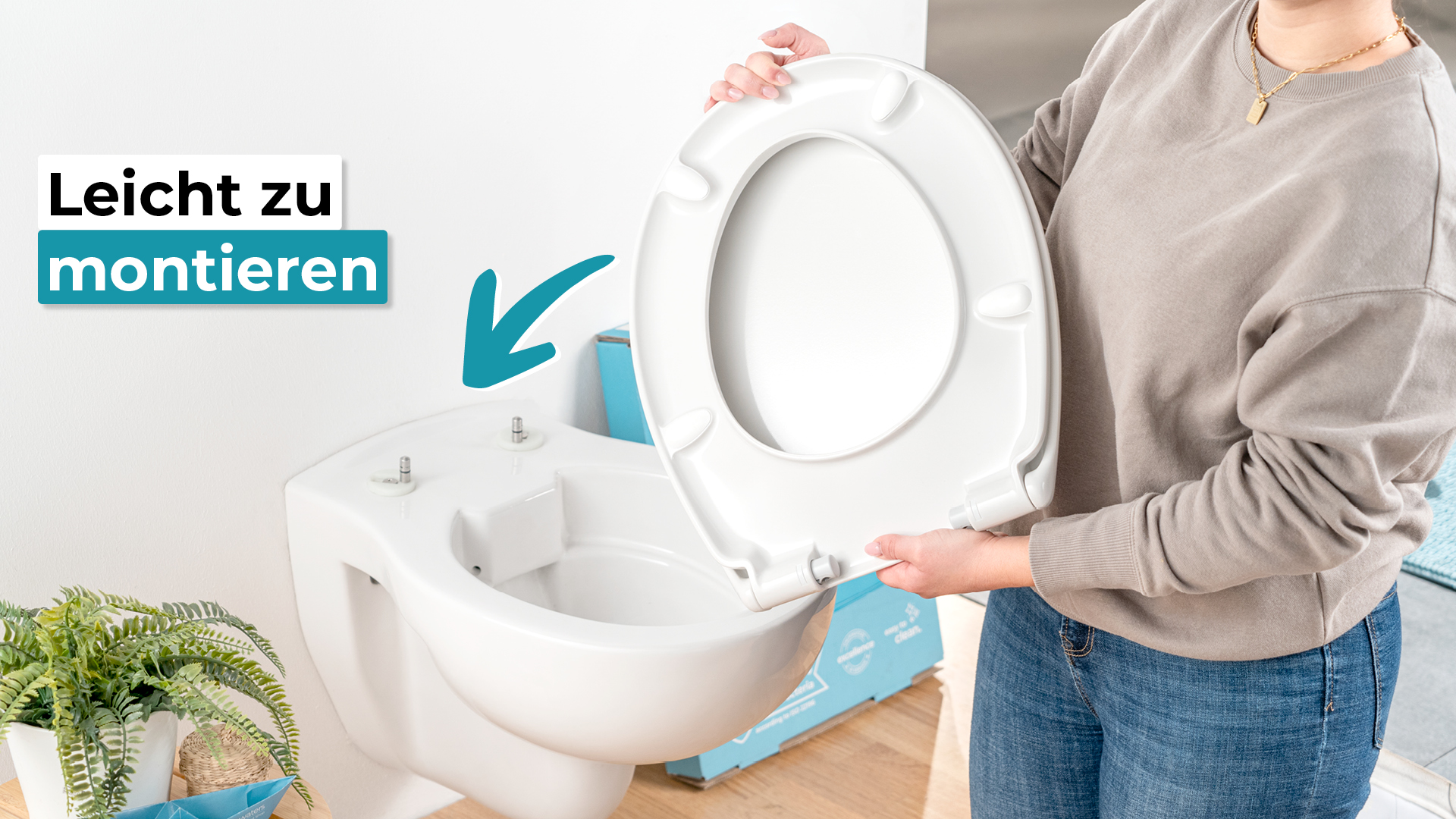 Antibacteriële Toiletzitting Tot 250 Kg Calmwaters® Premium Toiletzitting - Duroplast, Soft-close, Tot 250 Kg, Eenvoudige Installatie, Made In EU Toilet Seat