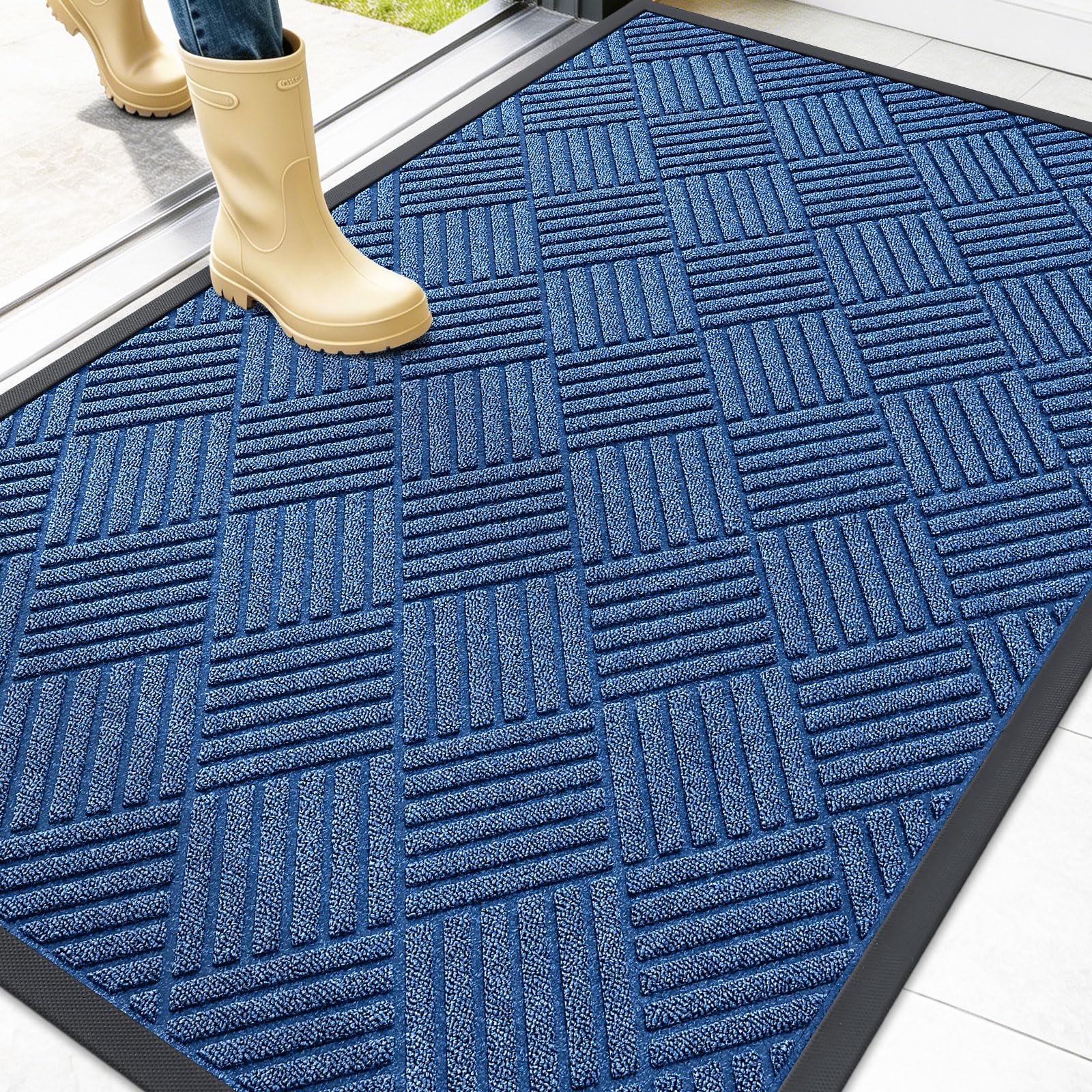 OLANLY Front Door Mat Outside Entrance 47x32, Waterproof Heavy-Duty Doormat