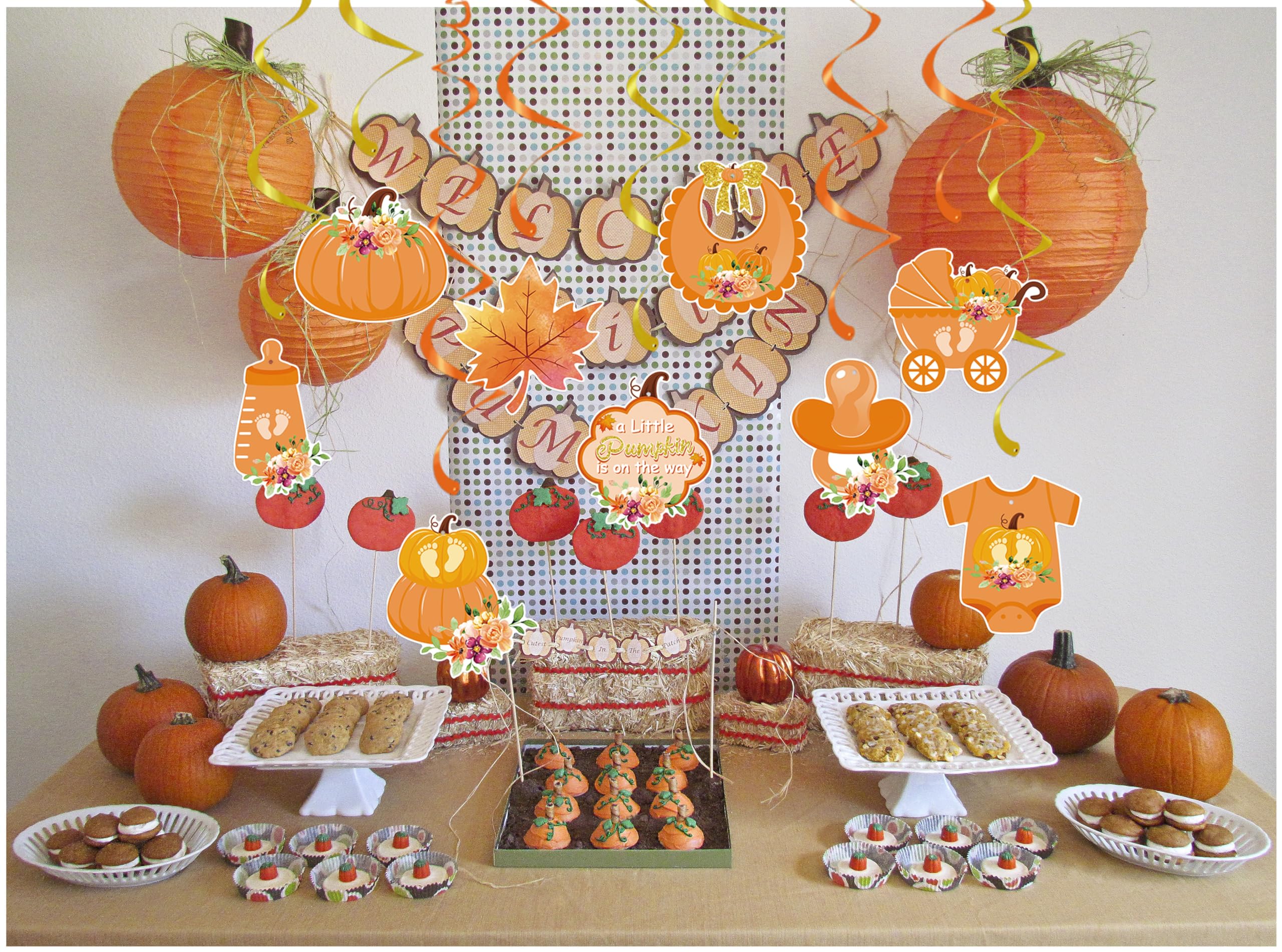 Gender Reveal Decorations Little Pumpkin Baby Shower Decorations 4pcs Little Pumpkin 252781-406612