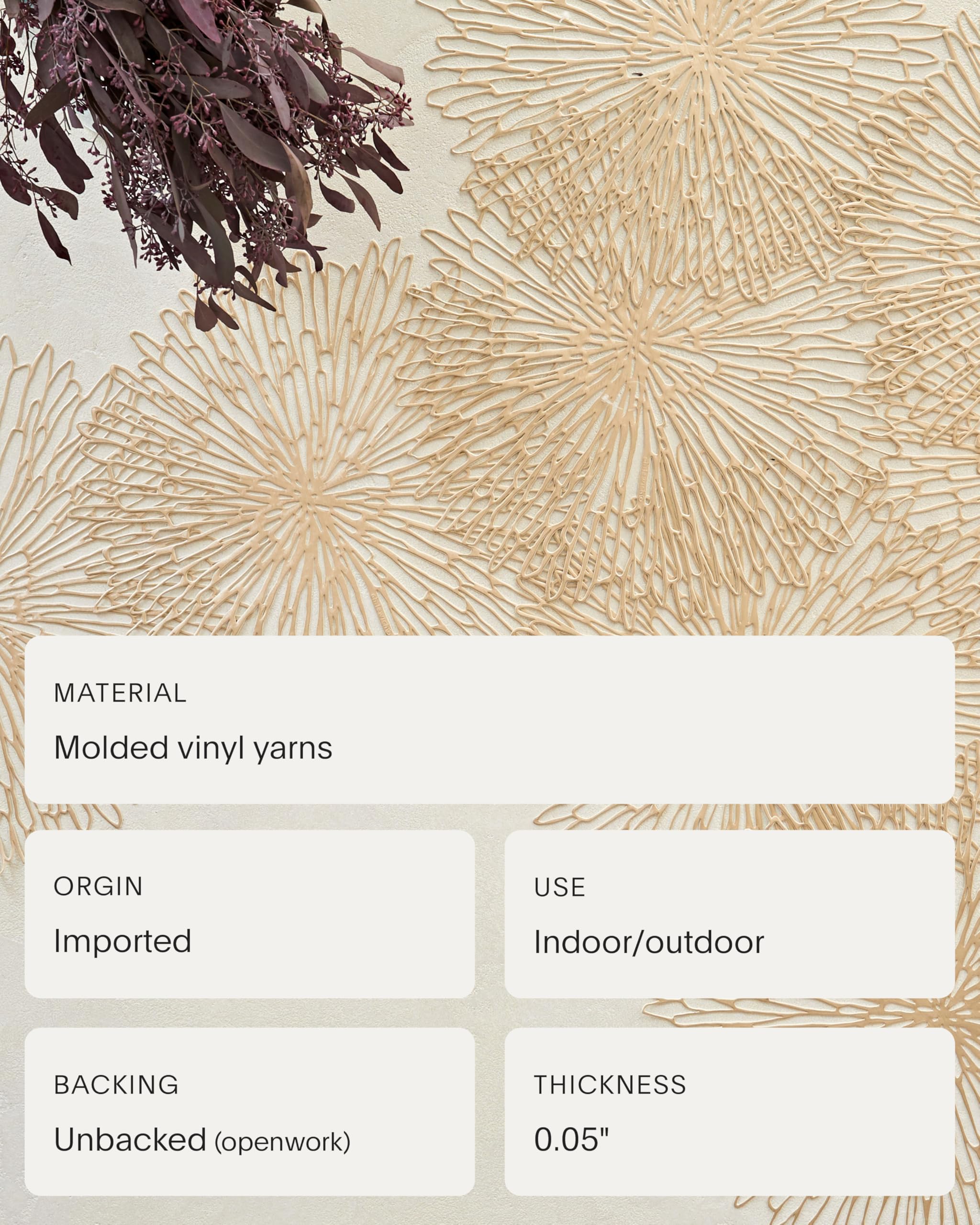 Amazon.com: Chilewich Set of 8 - Pressed Bloom Placemats in