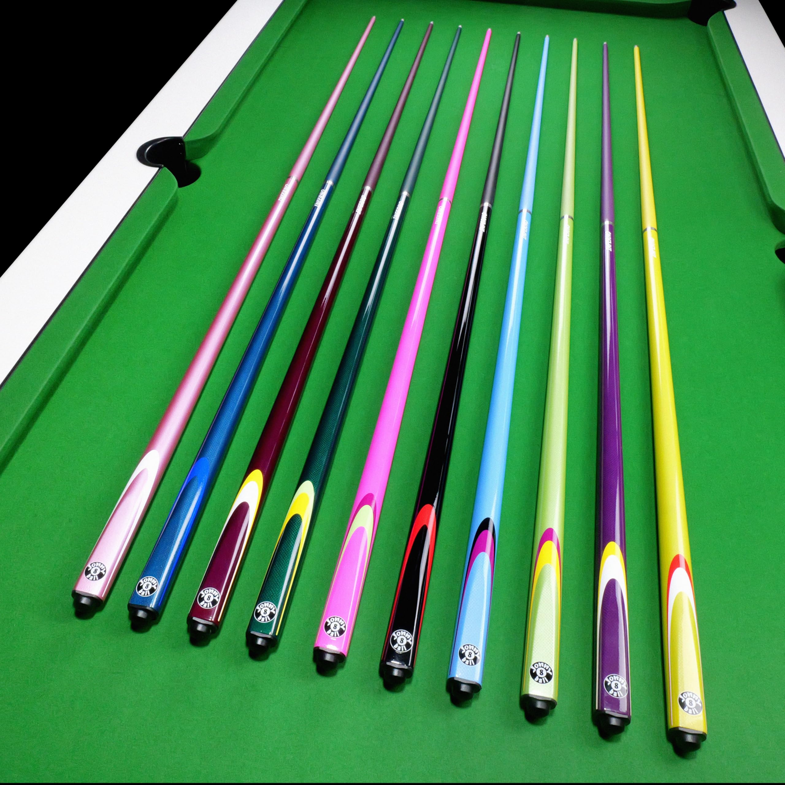 Inferno 2 Piece Fiberglass Snooker & Pool Cue - 9.5mm Layered Tip | Vibrant Colours Perfect Gift for Aspiring Players Tip Shaped and Ready for Play Highly Portable 19oz Weight product thumbnail 8