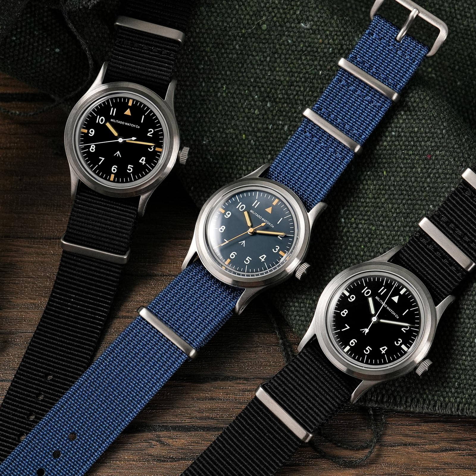 TACTICAL FROG Militado ML14 Quarzuhren für Herrenn - VH31 Mecaquartz Werk 36 mm Edelstahlgehäuse 5 ATM Wasserdicht Leuchtzeiger Klassisches