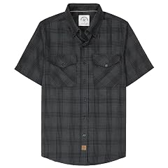 Dubinik Mens Short Sleeve Button Down Two Pockets Soft Vintage Regular Fit Vintage Fishing Casual Shirts