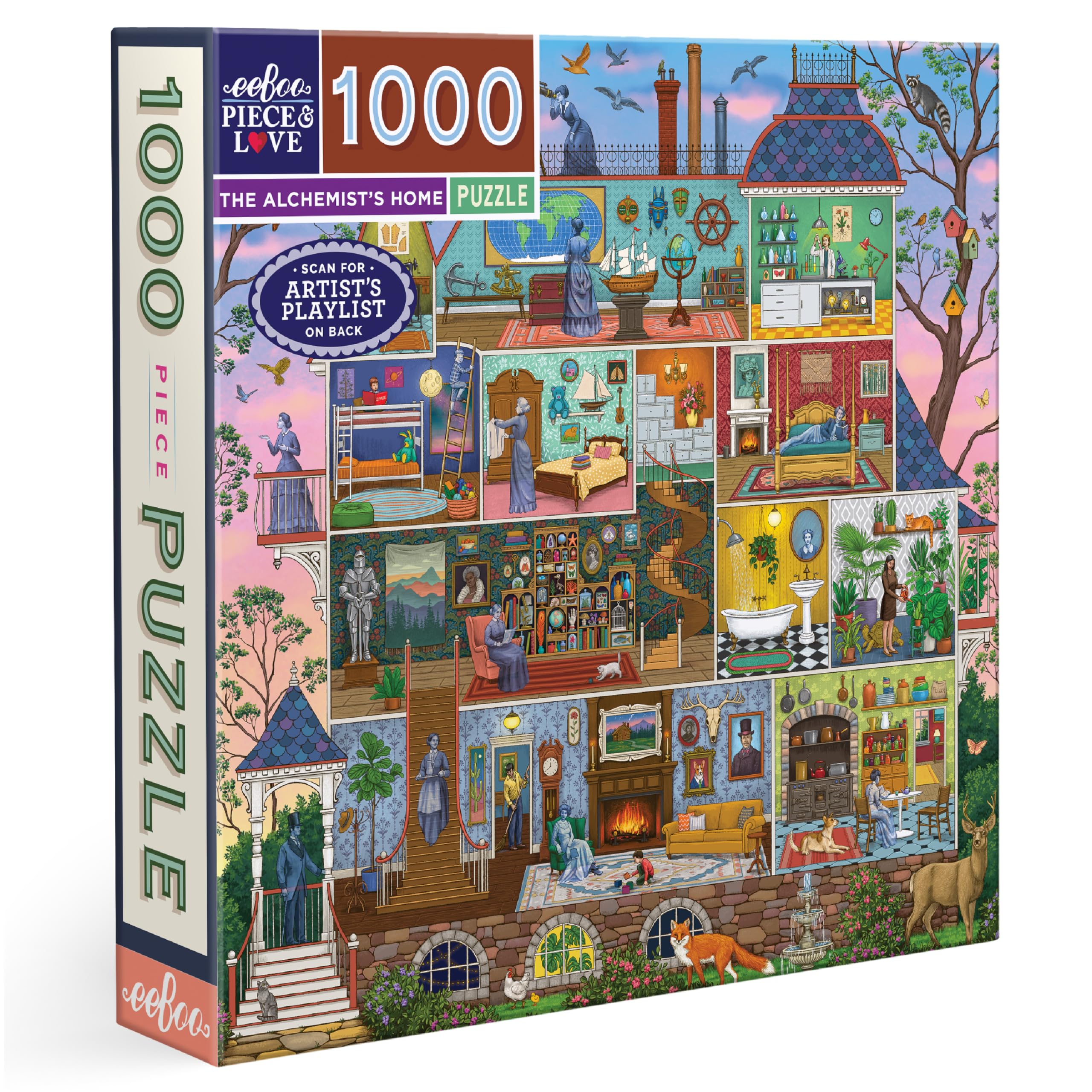 eeBoo Piece and Love The Alchemist's House 1000 piece square adult Jigsaw Puzzle