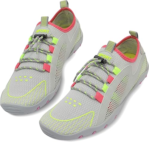 Miniatura 4 de MAYZERO Zapatos de agua para hombres y mujeres, zapatos de surf, playa, piscina, zapatos de punta ancha, senderismo, zapatos de agua, zapatillas de