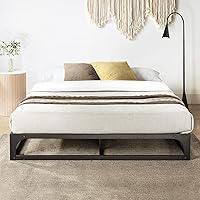 Vista 22 de Somier de cama individual Mellow 9 pulgadas, con base de colchón de láminas de acero resistente Negro