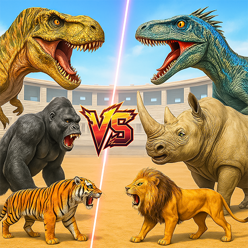 Wildtier-Dschungelkampf-Simulator, Überlebenskampf-Strategiespiel, Tierkampfspiele 2026