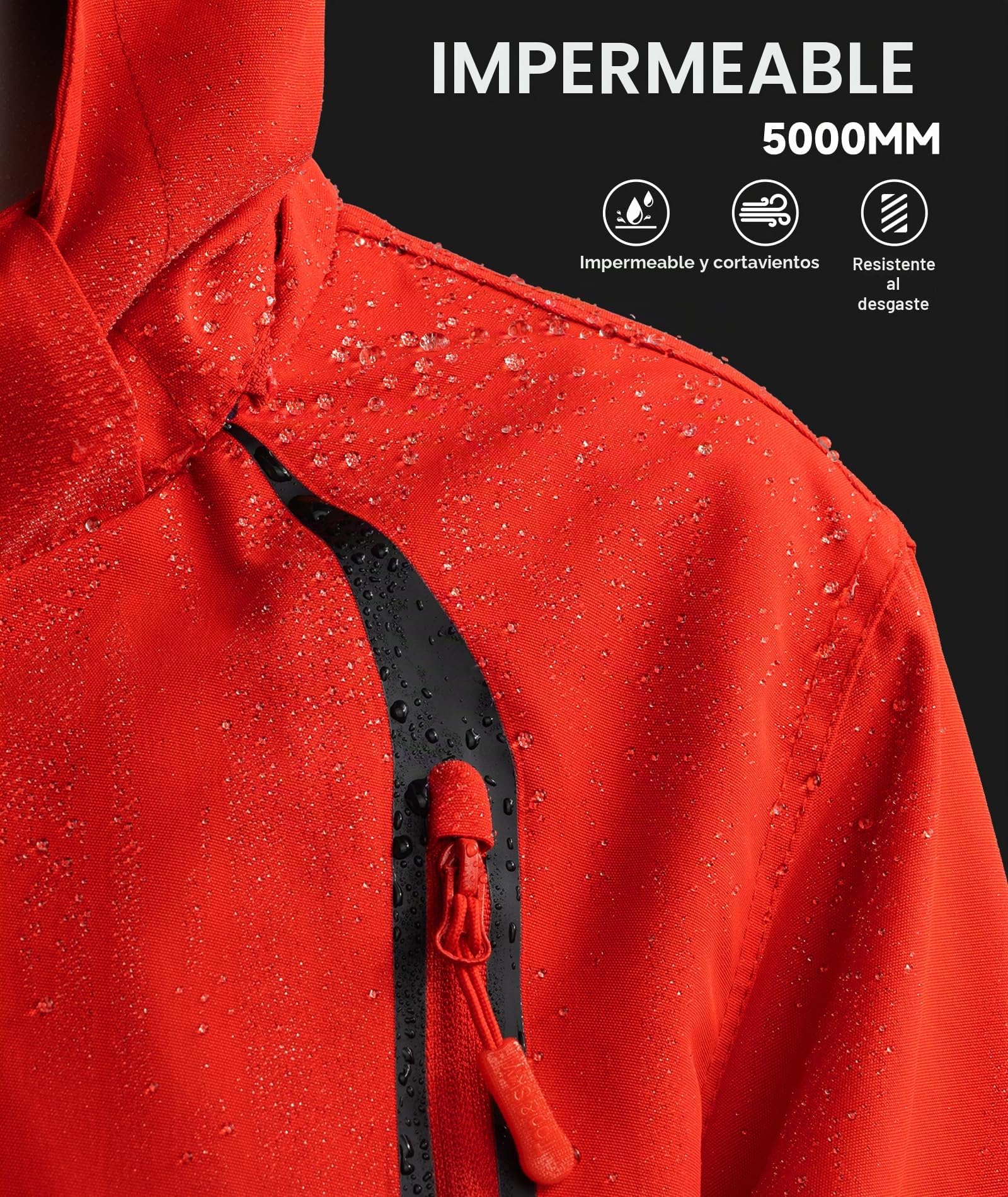 YoungSoul Abrigos impermeables para niño a prueba de viento con forro polar para niña, chaqueta de lluvia con capucha extraíble