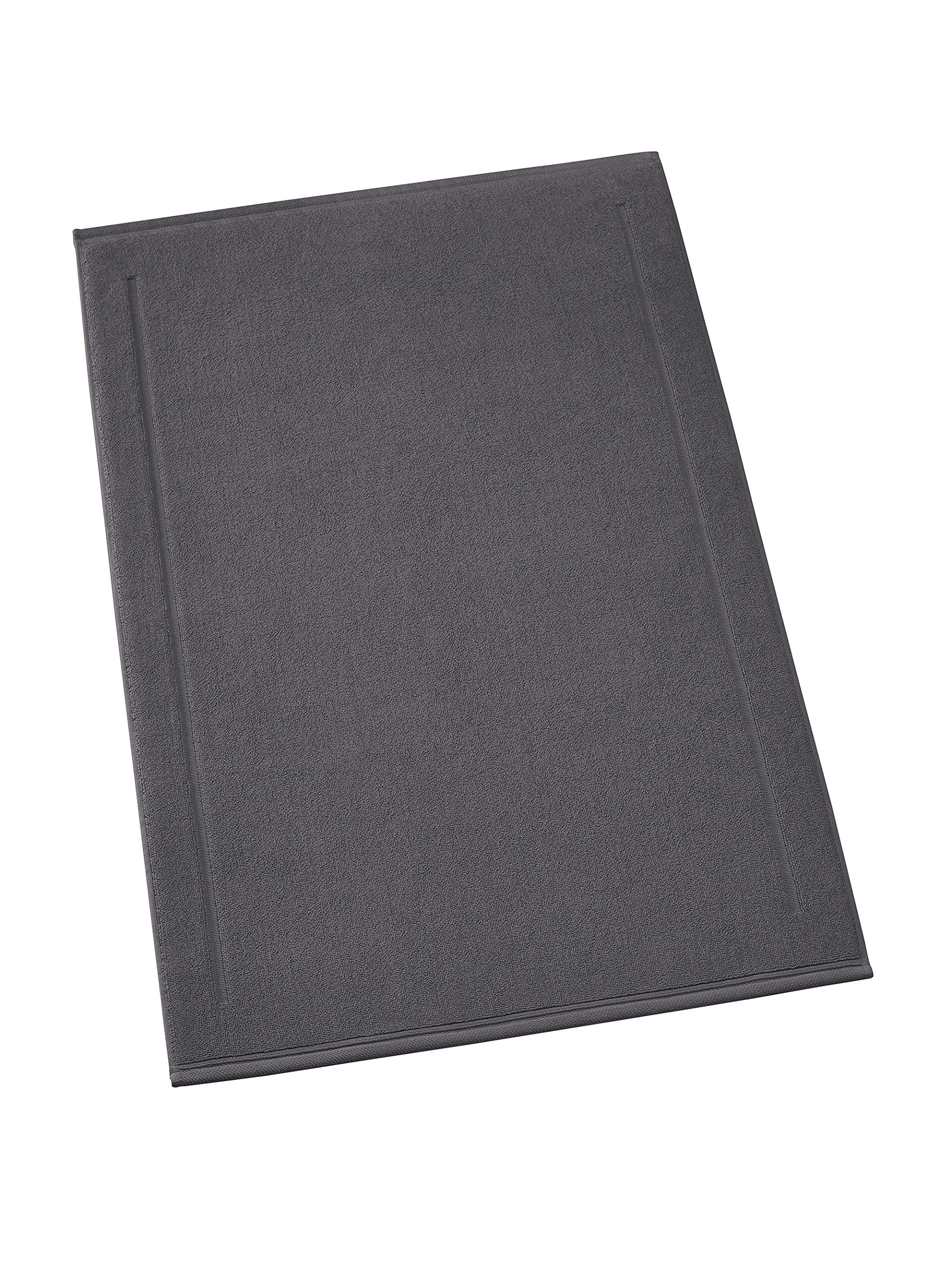De Witte Lietaer Contessa - Tappeto da bagno, in cotone, grigio scuro, 70 x 120 cm