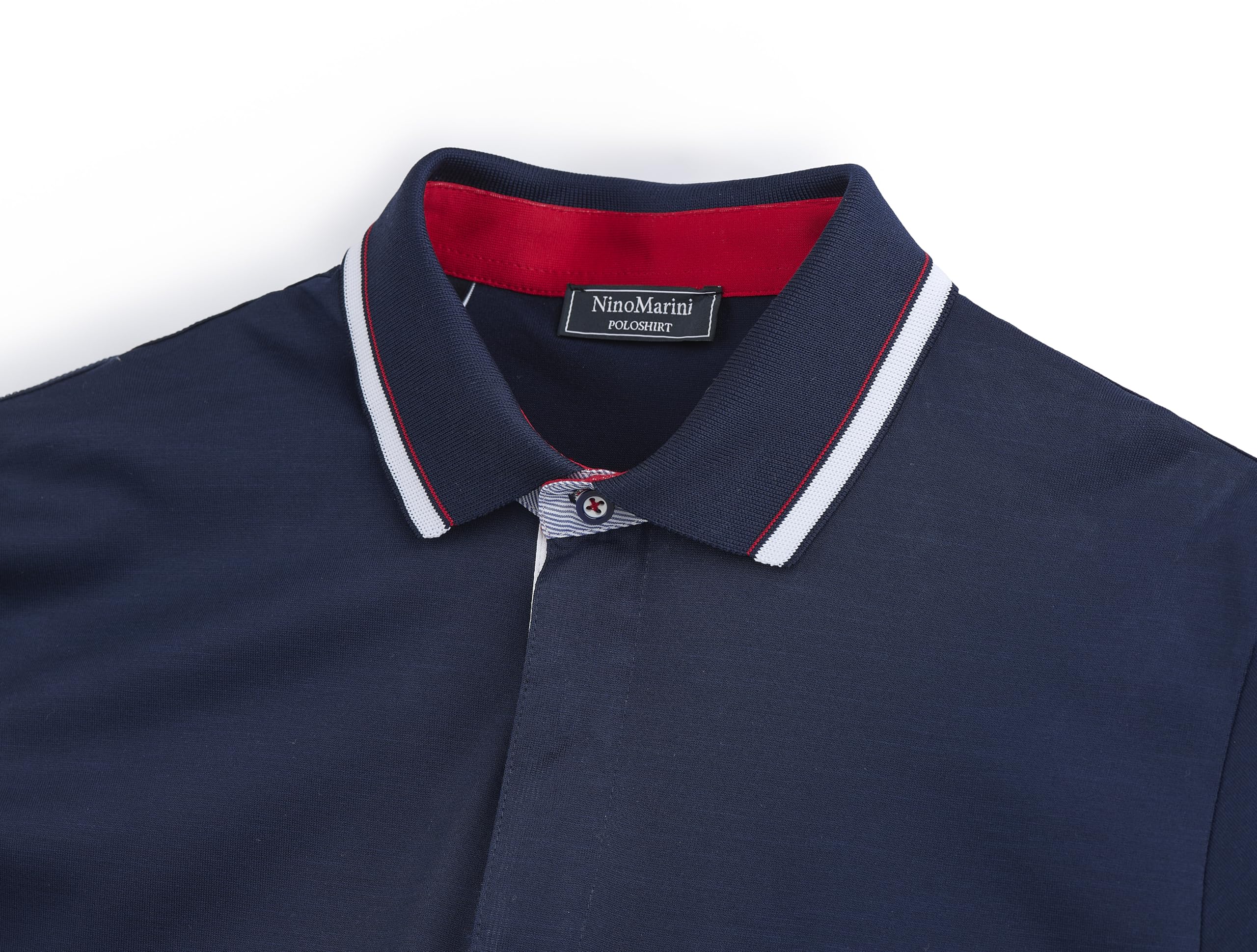 Nino Marini Polo da Uomo 100% Cotone Filo di Scozia Manica Corta - Jersey Mercerizzato, Morbida e Traspirante. MOD. P-0004