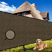 Vista 1 de Shade&Beyond - Pantalla de privacidad para valla de 4 x 25 pies, resistente, 170 GSM, cubierta de malla para pared, jardín, patio trasero, Marrón